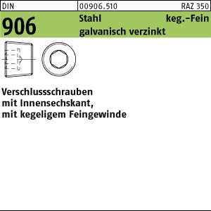 50 Verschlussschrauben DIN 906 Stahl M16x1,5 verzinkt