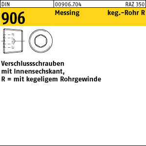 50 Verschlussschrauben DIN 906 Messing R 1/2 Ms