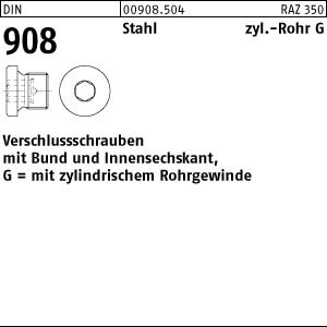 50 Verschlussschrauben DIN 908 Stahl G 3/8 A