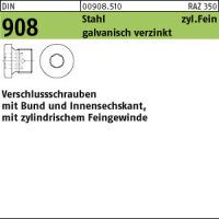 10 Verschlussschrauben DIN 908 Stahl M38x1,5 verzinkt
