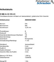 1 Verschlussschrauben DIN 908 A4 G 1/8 A V4A Edelstahl