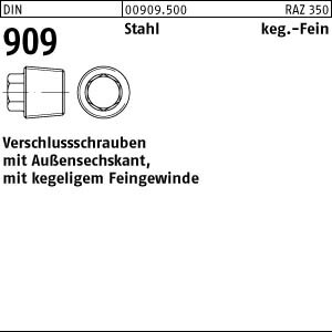 10 Verschlussschrauben DIN 909 Stahl M30x1,5