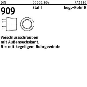 50 Verschlussschrauben DIN 909 Stahl R 1/2