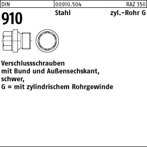 25 Verschlussschrauben DIN 910 Stahl G 7/8 A
