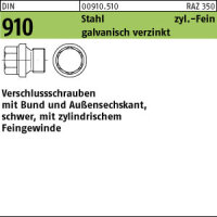 50 Verschlussschrauben DIN 910 Stahl M14x1,5 verzinkt