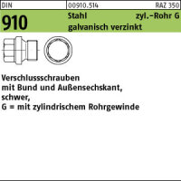 1 Verschlussschrauben DIN 910 Stahl G 1 1/2 A verzinkt