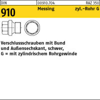 25 Verschlussschrauben DIN 910 Messing G 3/4 A Ms