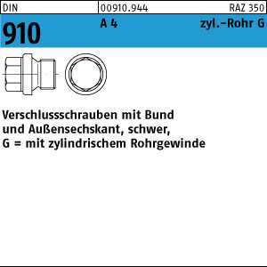 1 Verschlussschrauben DIN 910 A4 G 1 A V4A Edelstahl