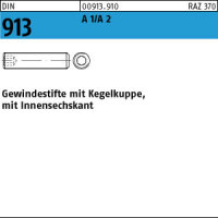 25 Edelstahl Inbus Gewindestifte DIN 913 A1 / A2 M12x50