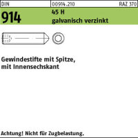 500 Inbus Gewindestifte DIN 914 verzinkt 45H M4x30