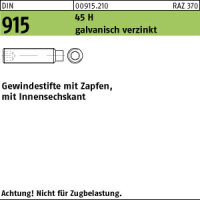 50 Inbus Gewindestifte DIN 915 45H  verzinkt M16x40