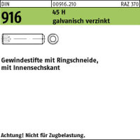 200 Inbus Gewindestifte DIN 916 45H verzinkt M10x8