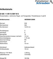 100 Kronenmuttern DIN 935 -1 8 M12 SW 19 Stahl