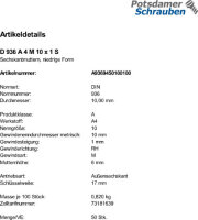 50 Sechskantmuttern DIN 936 A4 M10x1 V4A Edelstahl