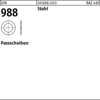 100 Passscheiben DIN 988 Stahl 26x37x0,1