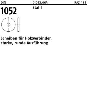 25 Scheiben DIN 1052 Scheiben für Holzverbinder Stahl 25x92x8