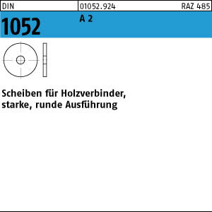 10 Scheiben DIN 1052 Scheiben für Holzverbinder A2 27x105x8