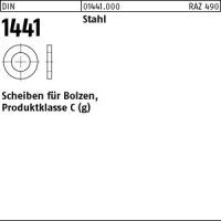 100 Scheiben für Bolzen DIN 1441 Stahl 25
