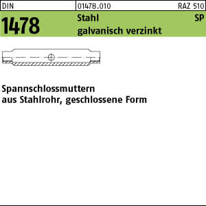 1 Spannschlossmuttern DIN 1478 Stahl SP M12 verzinkt