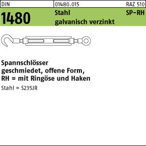 1 SpannschlÃ¶sser DIN 1480 Stahl SP RH M8 verzinkt