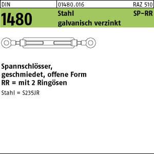 1 Spannschlossmuttern DIN 1480 Stahl SP RR M16 verzinkt