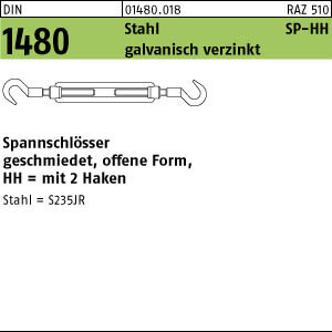1 Spannschlossmuttern DIN 1480 Stahl SP HH M12 verzinkt