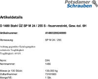 1 Spannschlossmuttern DIN 1480 Stahl ÃœZ SP...
