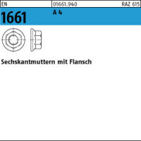 1000 Sechskantmuttern EN 1661 A4 M8 V4A Edelstahl