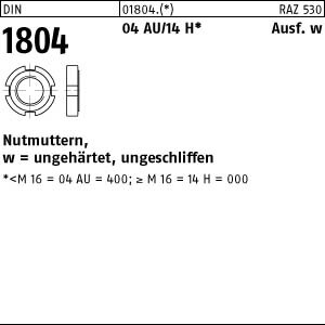 1 Nutmuttern DIN 1804 14 H M65x1,5 Stahl