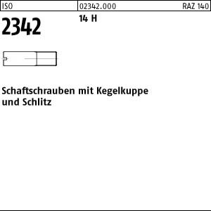 50 Schaftschrauben Schlitz ISO 2342 14 H M10x45 Stahl