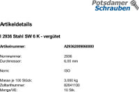 10 Winkelschraubendreher ISO 2936 Stahl SW 6...