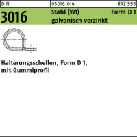 100 Schellen DIN 3016 D1 21x15 -W1 verzinkt, mit...