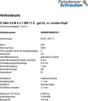 100 Flachschmiernippel DIN 3404 5.8 M6x1 SW 11 , mit...