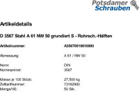 50 Rohrschellen Hälften DIN 3567 Stahl A 61 NW 50...