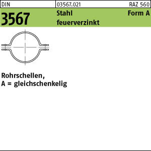 50 Rohrschellen Hälften DIN 3567 Stahl A22 NW 15 feuerverzinkt tZn