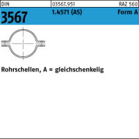 1 Rohrschellen Hälften DIN 3567 1.4571 A 89 NW 80 A 5