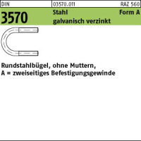 100 Rundstahlbügel DIN 3570 Stahl A46 / NW 32 M10...