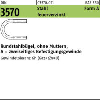 10 Rundstahlbügel DIN 3570 Stahl U A176 / NW 150 M16...