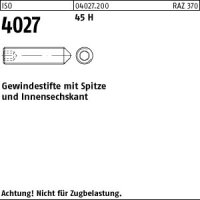 200 Inbus Gewindestifte ISO 4027 45H schwarz M4x40