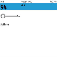 100 Edelstahl V4A Splinte DIN 94 A4 2x20