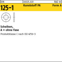 1000 Kunststoff Unterlegscheiben DIN 125 Polyamid Form A...