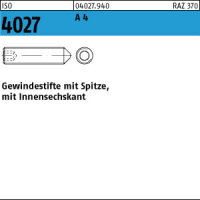 25 Edelstahl Inbus Gewindestifte ISO 4027 A4 M12x45