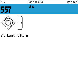 100 Vierkantmuttern DIN 557 A4 M6 V4A Edelstahl