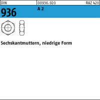 50 Sechskantmuttern DIN 936 A2 M10 V2A Edelstahl
