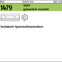 25 Spannschlossmuttern DIN 1479 Stahl SP M6 verzinkt