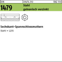 25 Spannschlossmuttern DIN 1479 Stahl...