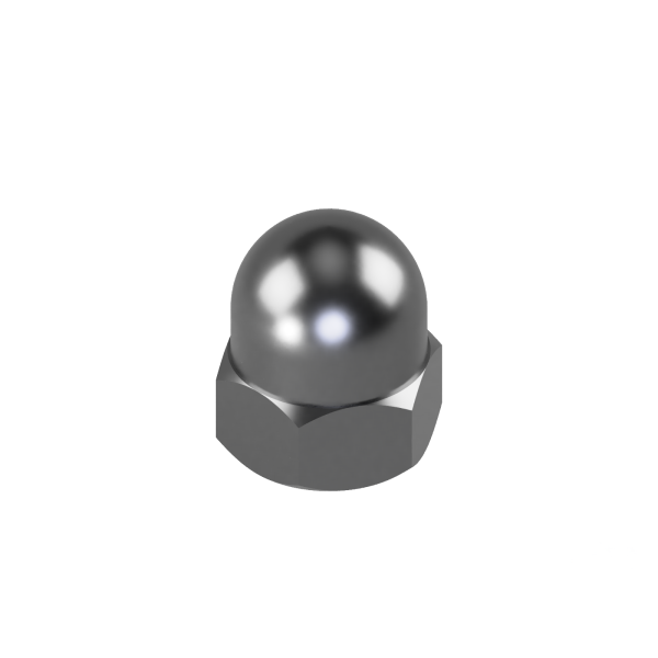 100 Hutmuttern DIN 1587 Kl. 6 verzinkt M3