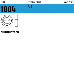 1 Nutmuttern DIN 1804 A2 M42x1,5 V2A Edelstahl