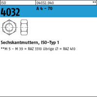 500 Edelstahl V4A Sechskantmuttern ISO 4032 A4 M2,5
