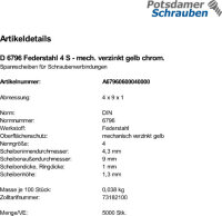 5000 Spannscheiben DIN 6796 gelb verzinkt 4